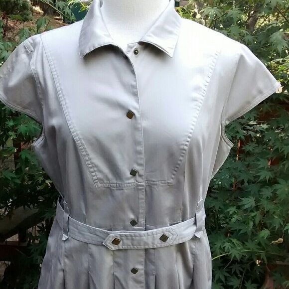 Alfani Cotton Khaki Dress - Picture 2 of 8